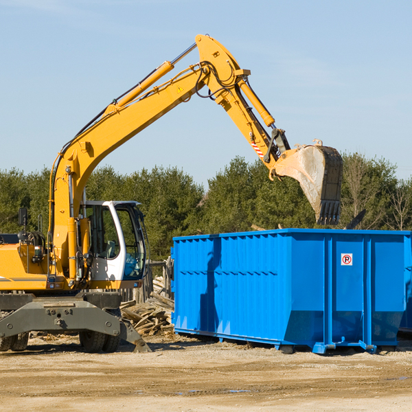 what size residential dumpster rentals are available in Robbinsville NJ